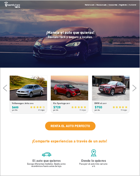 Carrot anuncia el lanzamiento de CarrotShare, el AirB&B de los coches